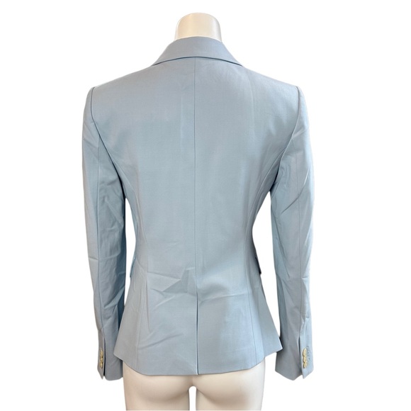 Theory Women's Stretch Wool Carissa Blazer in Sky Blue Size 4 - Picture 6 of 10